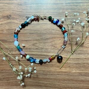 Safety Pin Charm Choker Necklace